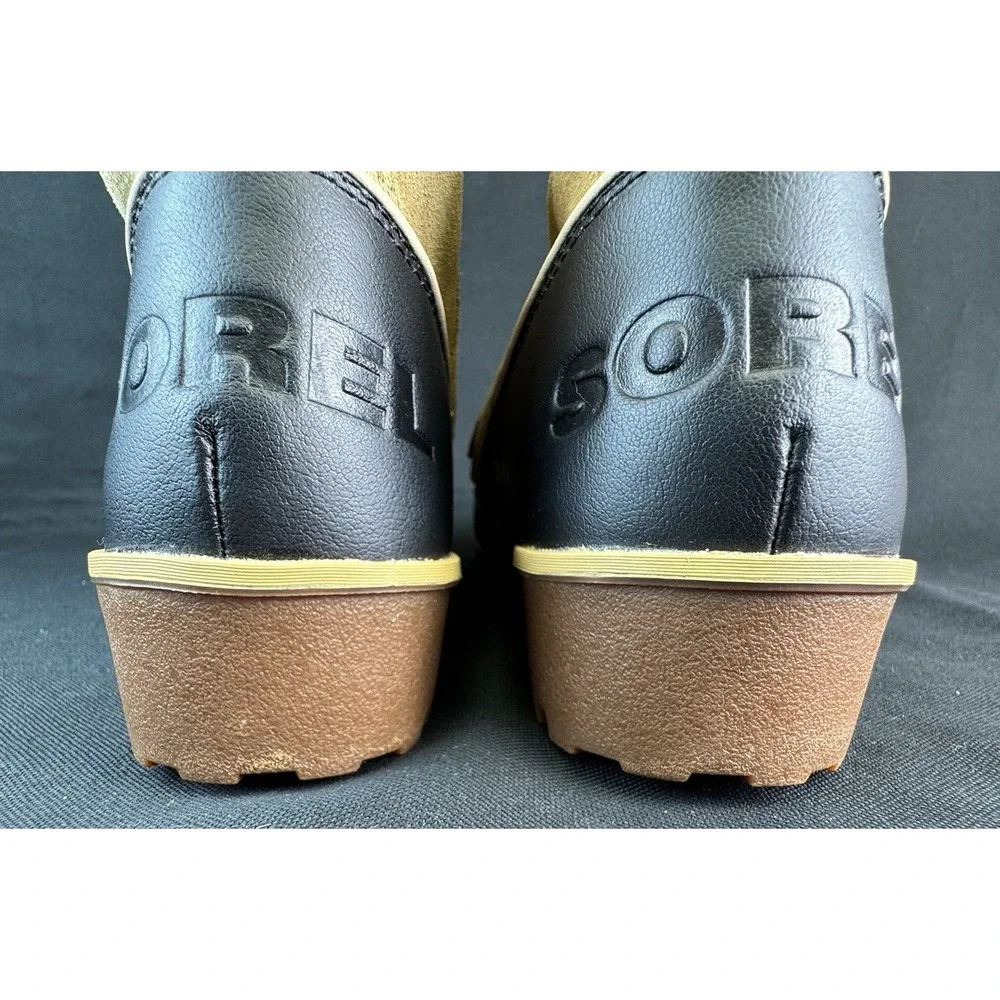 Women's Sorel Tivoli High II Winter Boots Tan Suede Black Rubber Lower U.S. 7.5